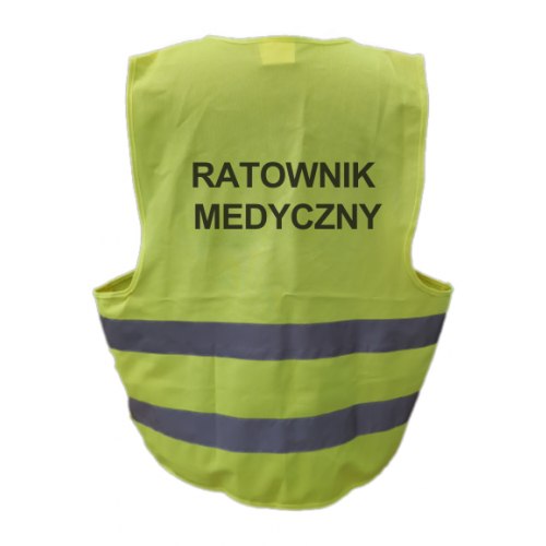 Kamizelka odblaskowa z napisem RATOWNIK MEDYCZNY
